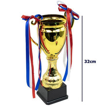 Trofeo Sportivo Oro (Coppa) 32 cm in Resina Dorata idea Regalo per Premiazioni Tornei di Sport Calcio, Sport, Tennis, Basket, Padel, Poker Tifosi ecc