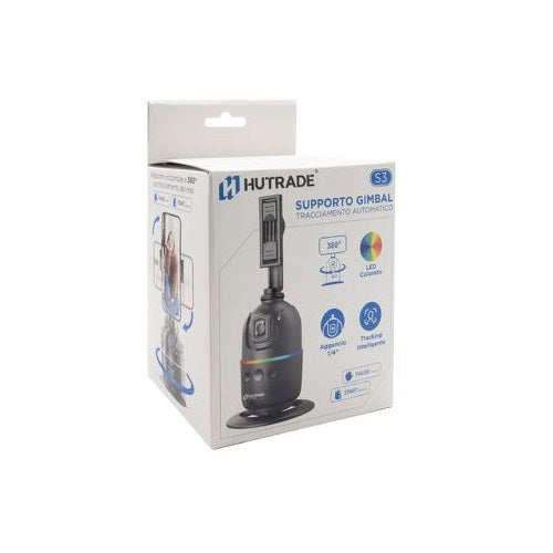 Supporto Gimbal Treppiede Rotante Tracciamento Intelligente Telefono Smartphone