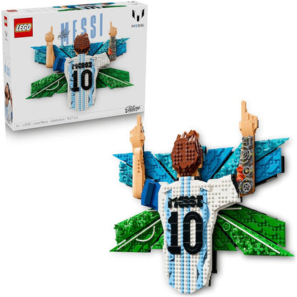 LEGO Editions 43018 (Lionel Messi – Celebrazione) Set Wall Art 1427 pcs Kit Modellismo per Action Figure 3D da Esposizione - Giocattolo Decorazione Cameretta - Regalo per Bambini e Bambine da 10 Anni e Fan Adulti Sport Calcio (World Cup 2026)