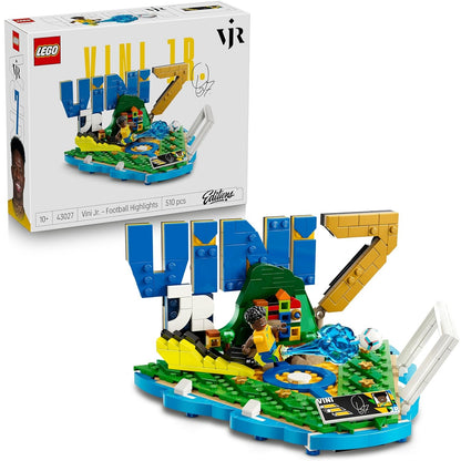 LEGO Editions 43027 (Vini Jr.) Highlights Calcistici Leggenda del Calcio - 510 pcs Kit Modellismo con Action Figure 3D da Esposizione - Giocattolo Decorazione Cameretta - Regalo per Bambini e Bambine da 10 Anni e Fan Adulti (World Cup 2026)