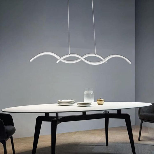 Lampadario A Sospensione Moderno Led Soffitto 25W Cucina Soggiorno Bianco Freddo
