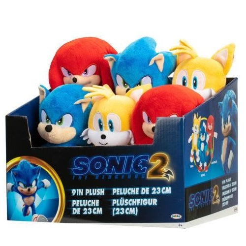 Jakks Pacific Sonic The Hedgehog 2 Movie - Peluche Display (8 Personaggi) 23Cm