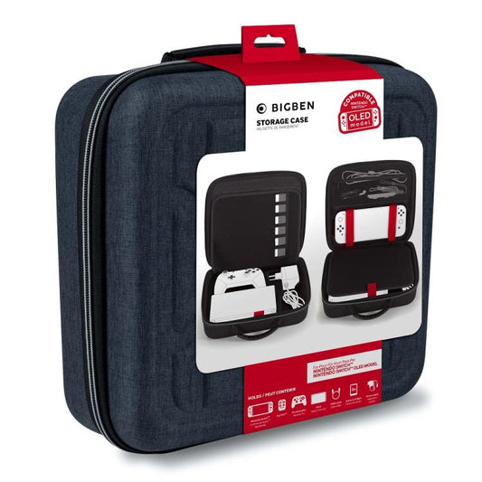 BIGBEN CUSTODIA PROTETTIVA RIGIDA VALIGETTA PER NINTENDO SWITCH E ACCESSORI GRAY