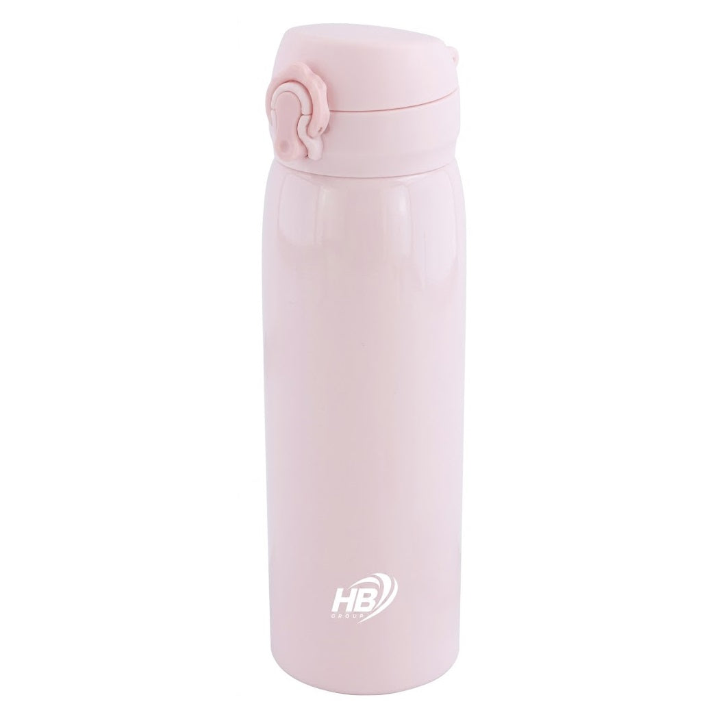 Borraccia Termica Thermos Acciaio Inox Bottiglia 500Ml (24H) Tappo a Scatto con Beccuccio | Rosa / Azzurro