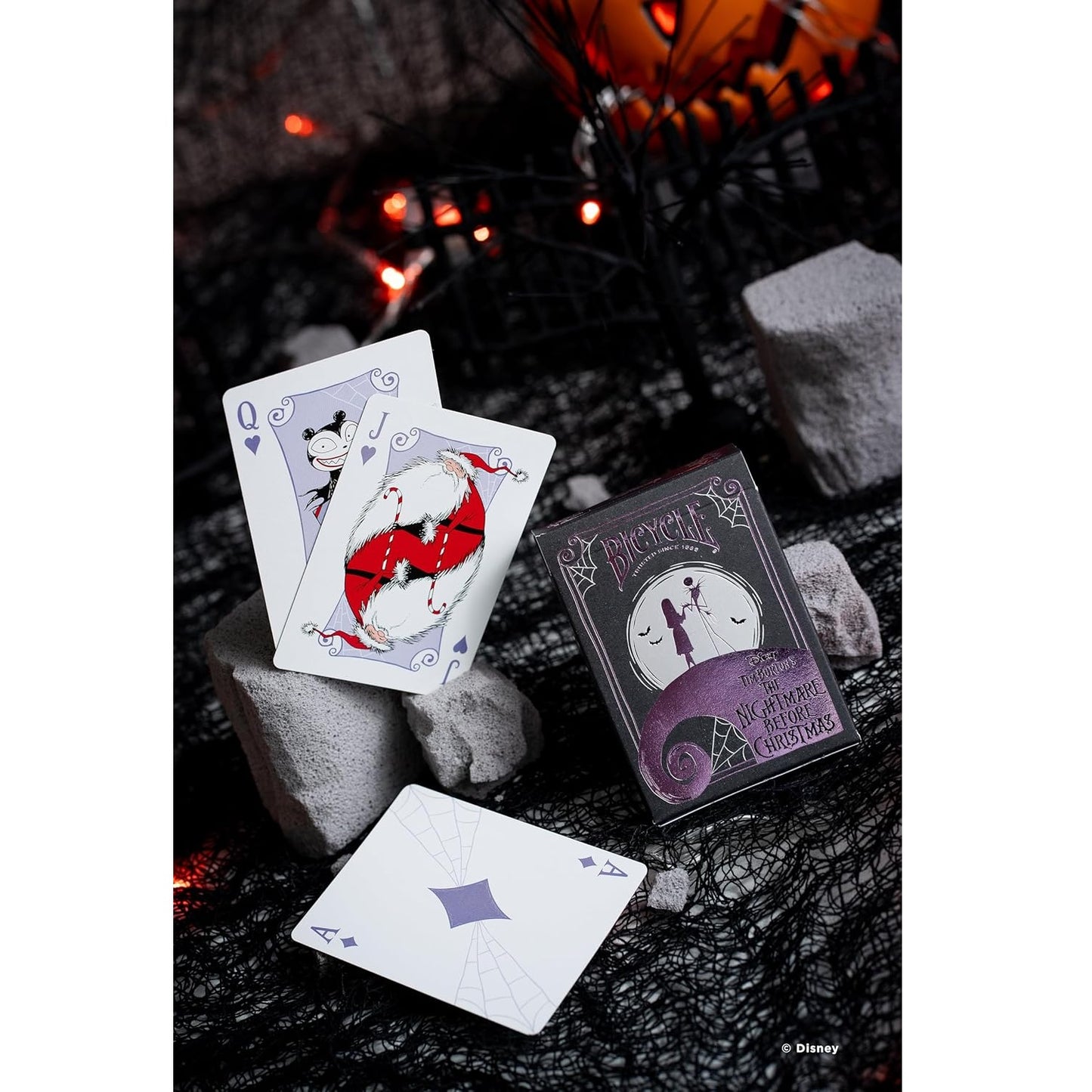 Bicycle - Disney (The Nightmare Before Christmas) - TNBC - Playing Cards - Mazzo di Carte da Collezione, Poker, Magia e Cardistry basato sul famoso film di Animzione Disney (Lo Strano Natale di Mr Jack Skellington)