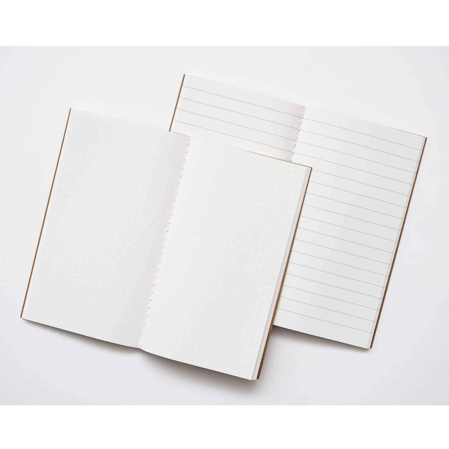 Ricambio "Quaderno Ricaricabile" per Taccuino Diario Personale da Viaggio 2 Quaderni Sostituibili: Bullet Journal Puntinato e a Righe 160 pag