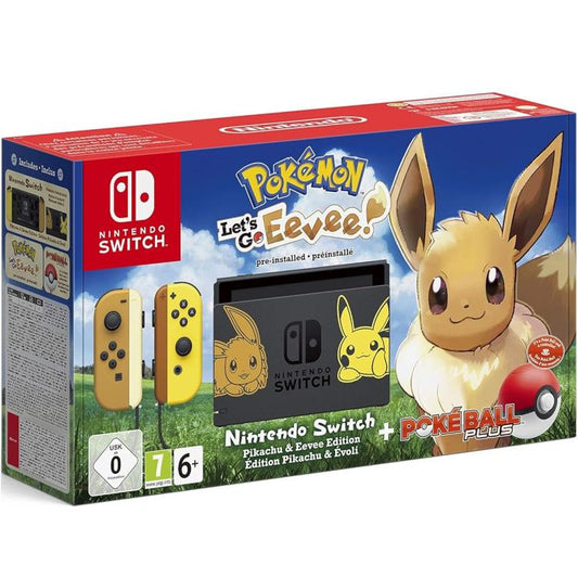 Nintendo Switch Console: Pikachu & Eevee Ed + Pokemon: Let’S Go! + Pokèball Plus