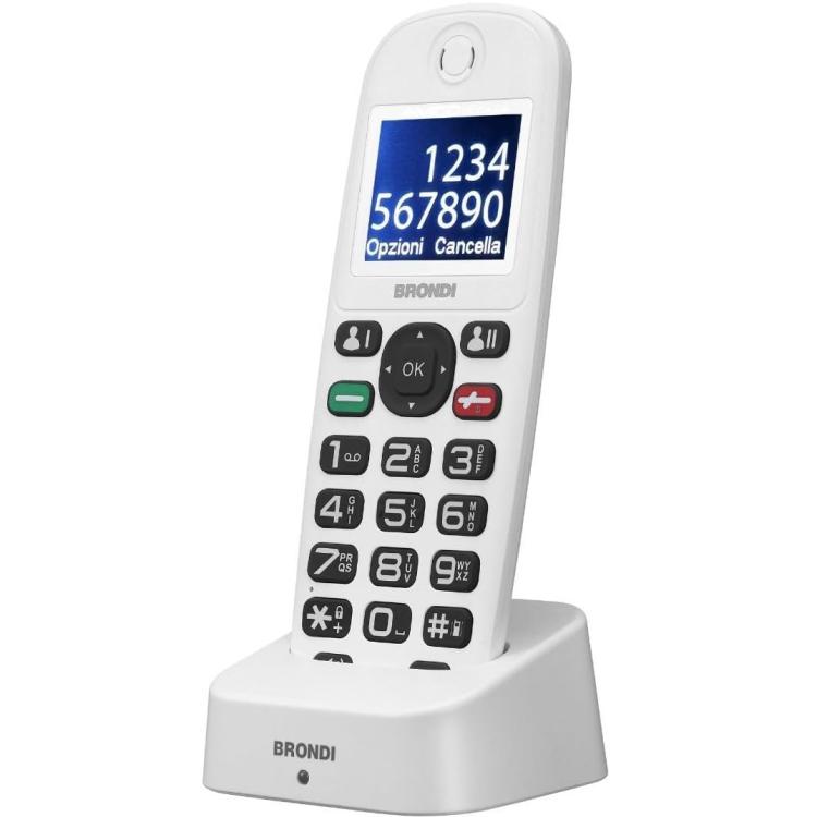 BRONDI AMICO DI CASA TELEFONO CELLULARE GSM DUAL SIM ANZIANI TASTI GRANDI SOS WH