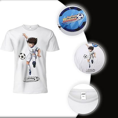 Difuzed - T-Shirt Captain Tsubasa - Anime – Maglietta Holly e Benji – Maglia (Tg. M)