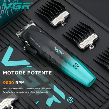 Vgr Salon Series V-003 Tagliacapelli Professionale Rasoio Elettrico Con Display