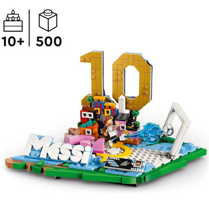 LEGO Editions 43011 (Lionel Messi) Highlights Calcistici Leggenda del Calcio - 500 pcs Kit Modellismo con Action Figure 3D da Esposizione - Giocattolo Decorazione Cameretta - Regalo per Bambini e Bambine da 10 Anni e Fan Adulti (World Cup 2026)