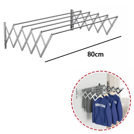 Stendibiancheria A Parete Estensibile Stendino Balcone Da Esterno O Bagno 80Cm