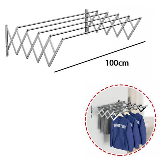 Stendibiancheria A Parete Estensibile Stendino Balcone Da Esterno O Bagno 100Cm