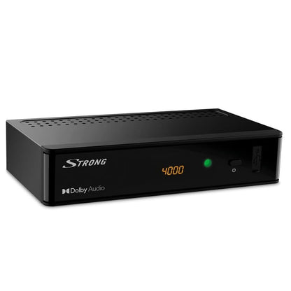 Strong SRT8215 Decoder Digitale Terrestre Dvb-T2 HDMI Tv Full HD HEVC H265 10 bit Dolby Audio USB Recording Nero