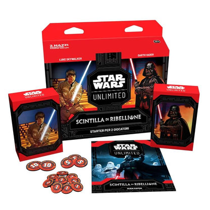 Star Wars Unlimited Starter Set 2 Giocatori Scintilla Di Ribellione Cioco Carte