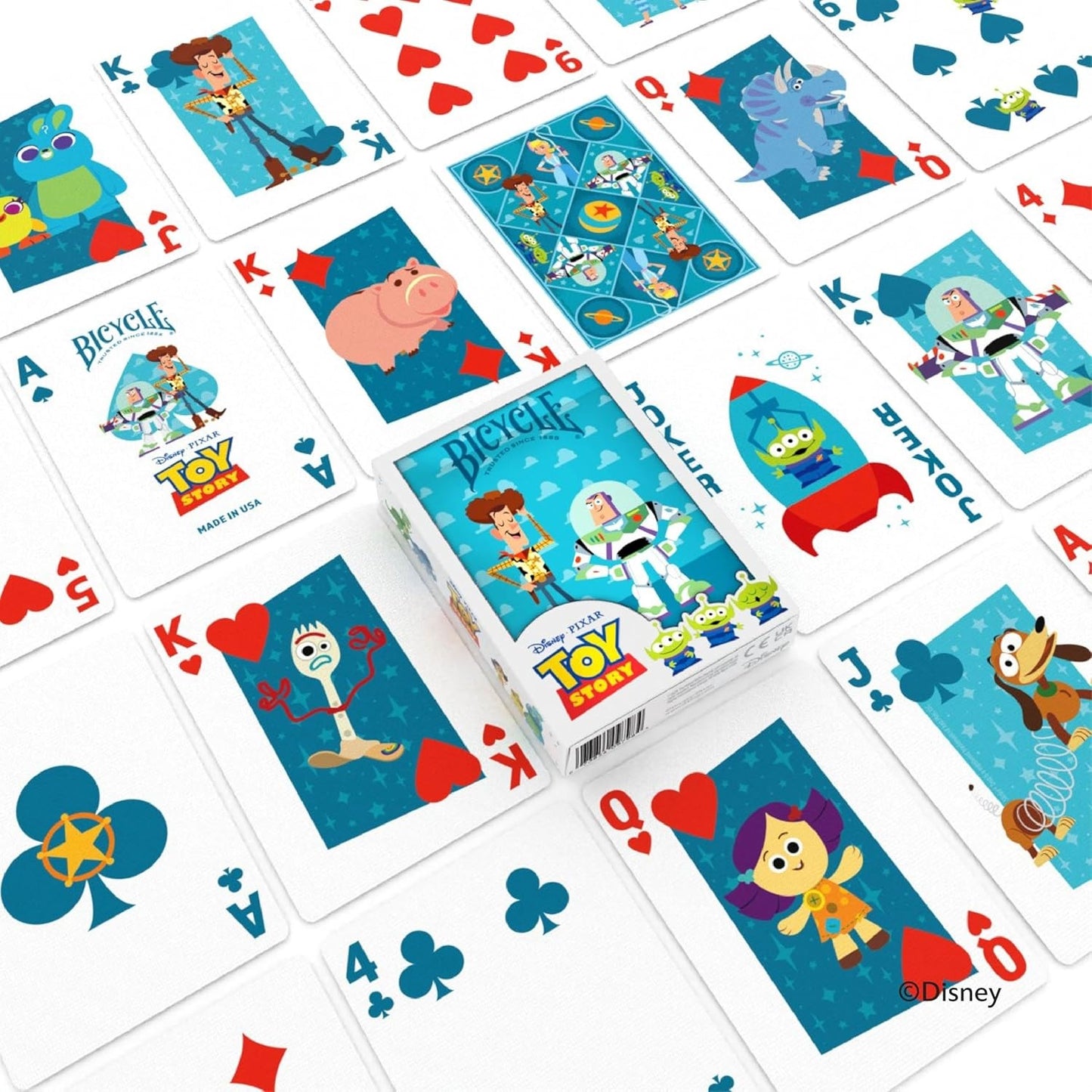 Bicycle - Disney (Toy Story) - Playing Cards - Mazzo di Carte da Collezione, Poker, Magia e Cardistry basato sul famoso film di Animzione Disney Pixar