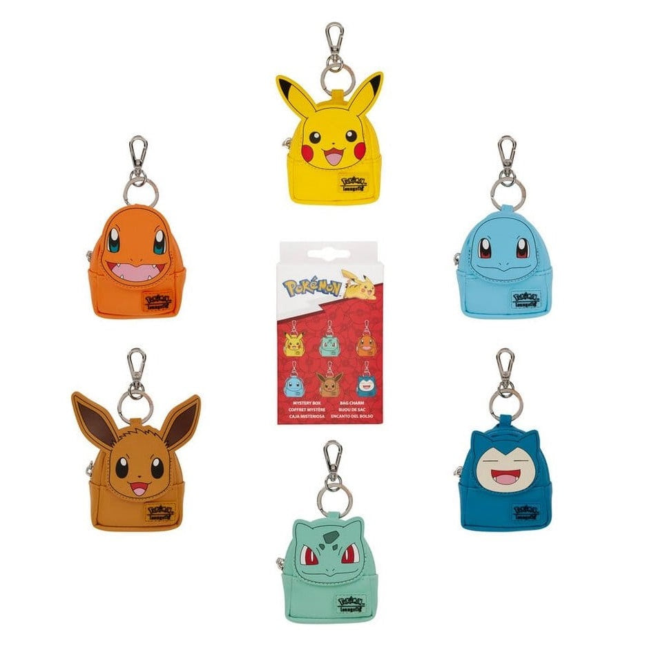 Funko - Loungefly - Bag Charm - Zaino Pokémon Mini Backpack Bag - Mini Borsa a Portachiavi (Box Intera)