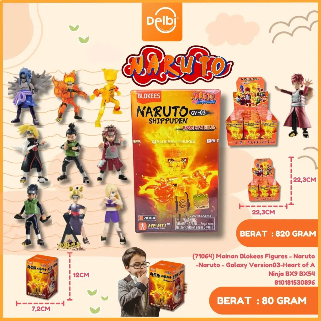 Blokees Naruto: Galaxy Version 03 Heart of Ninja Action Figure 71064 (1 random)