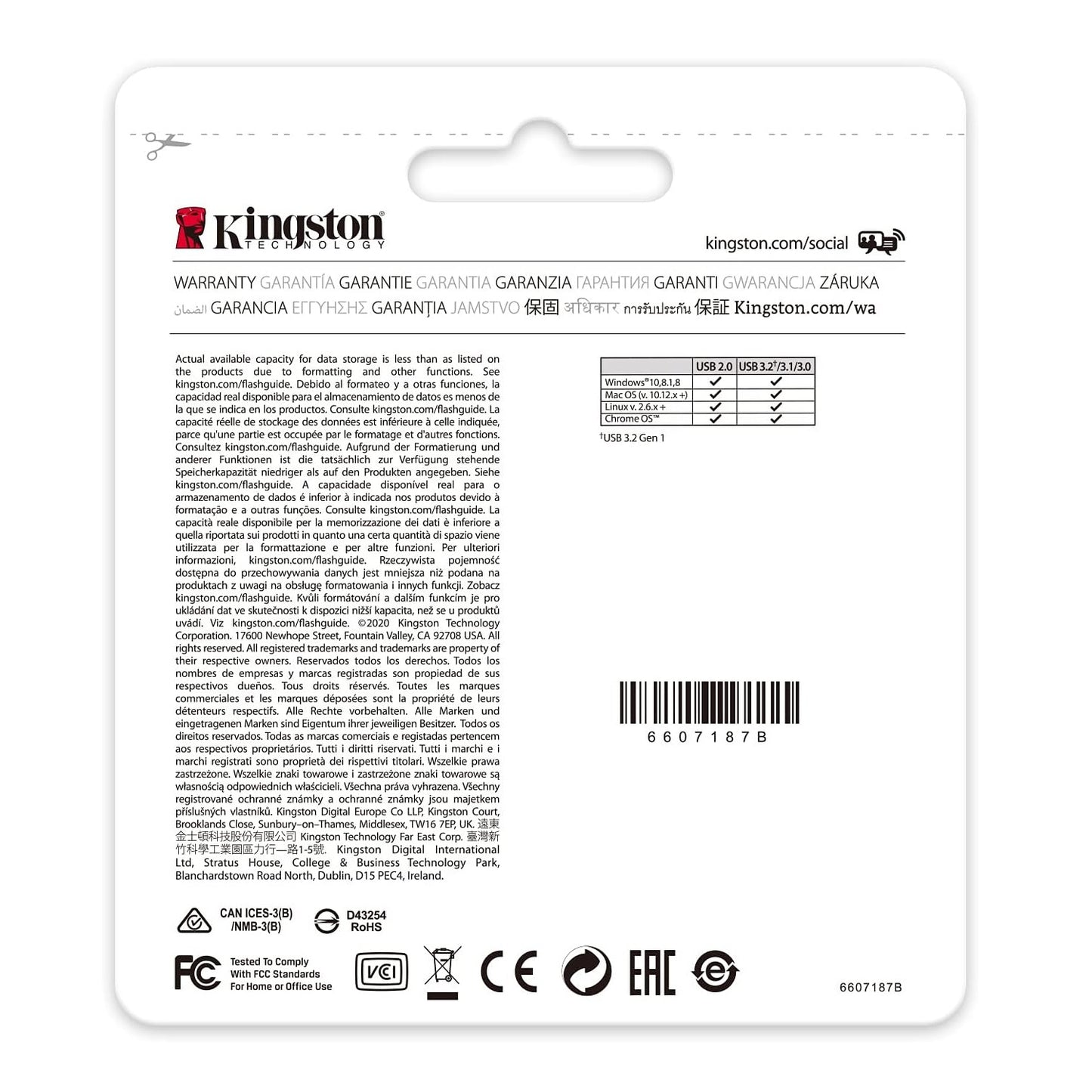Kingston Pendrive 128GB DTKN/128GB Data Travel Kyson USB-A 3.2 Chiavetta Memoria Metal Argento PC 200MB/s