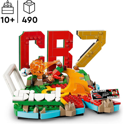 LEGO Editions 43012 (Cristiano Ronaldo) Highlights Leggenda del Calcio - 490 pcs Kit Modellismo con Action Figure 3D da Esposizione - Giocattolo Decorazione Cameretta - Regalo per Bambini e Bambine da 10 Anni e Fan Adulti (World Cup 2026)