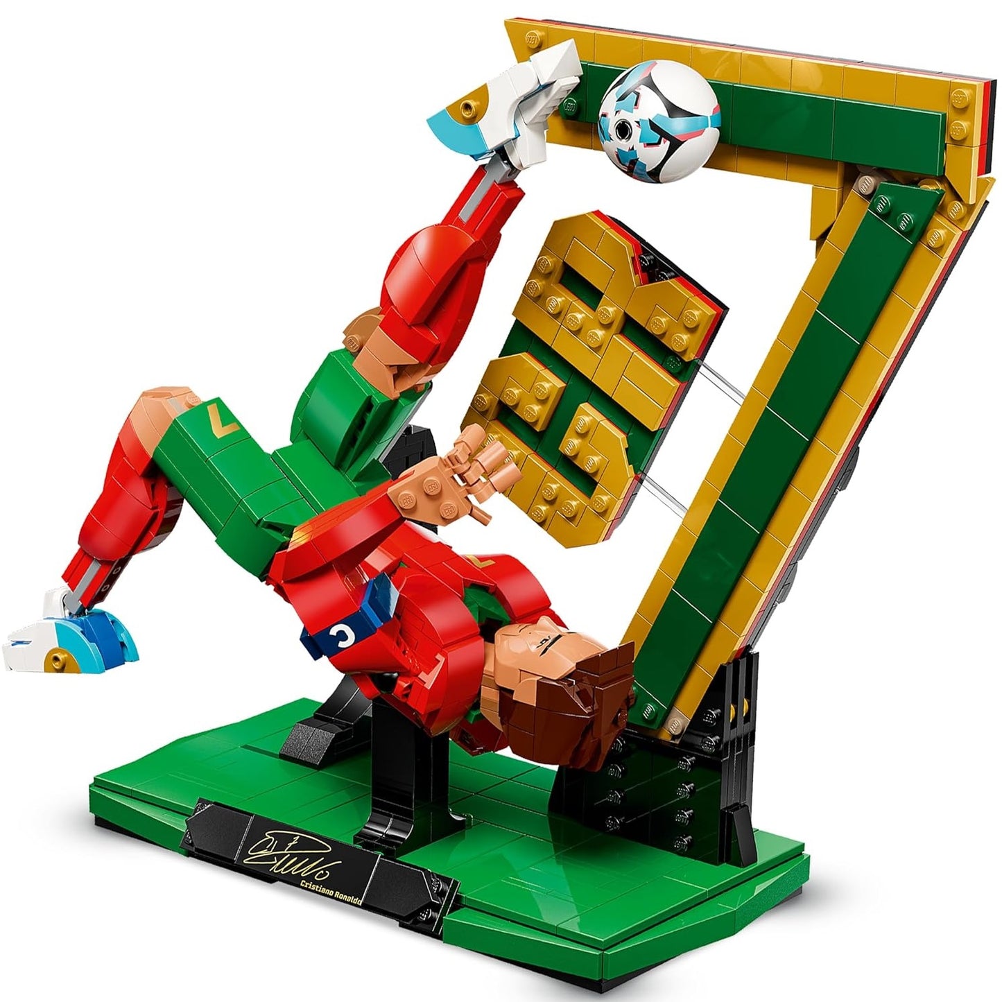 LEGO Editions 43016 (Cristiano Ronaldo) Leggenda del Calcio - 854 pcs Kit Modellismo con Action Figure 3D da Esposizione - Giocattolo Decorazione Cameretta - Regalo per Bambini e Bambine da 12 Anni e Fan Adulti (World Cup 2026)