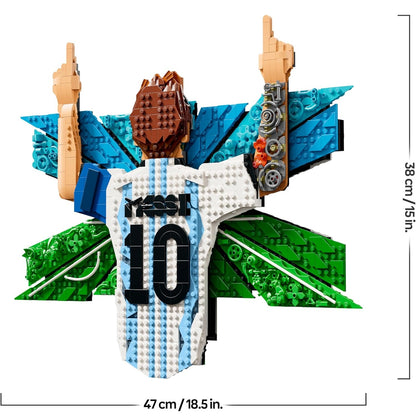 LEGO Editions 43018 (Lionel Messi – Celebrazione) Set Wall Art 1427 pcs Kit Modellismo per Action Figure 3D da Esposizione - Giocattolo Decorazione Cameretta - Regalo per Bambini e Bambine da 10 Anni e Fan Adulti Sport Calcio (World Cup 2026)