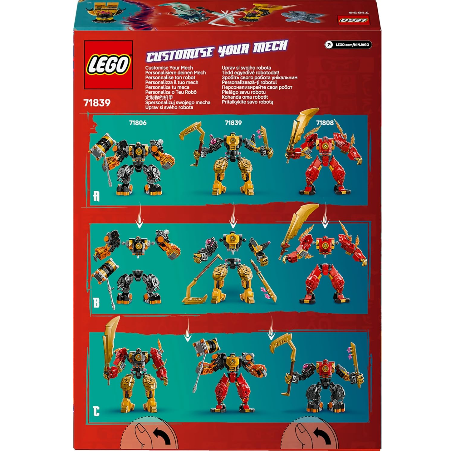 Lego - Ninjago 71839 (Battle Mech Spinjitzu di Arin) 213 pz 7+ Costruzioni