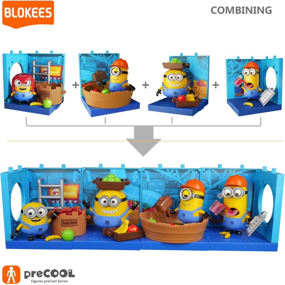 Blokees Minions - PreCool - Jelly Factory - Series 1 - Plastic Model Kits (Blind Box) CASE OF 8 - Action Figure da Collezione 74839