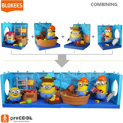 Blokees Minions - PreCool - Jelly Factory - Series 1 - Plastic Model Kits (Blind Box) CASE OF 8 - Action Figure da Collezione 74839