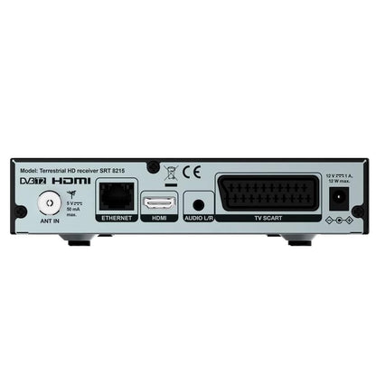 Strong SRT8215 Decoder Digitale Terrestre Dvb-T2 HDMI Tv Full HD HEVC H265 10 bit Dolby Audio USB Recording Nero