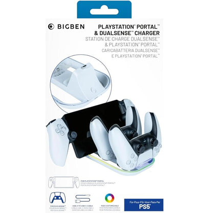 BIGBEN SUPPORTO BASE RICARICA PER PLAYSTATION PORTAL +2 CONTROLLER DUALSENSE PS5
