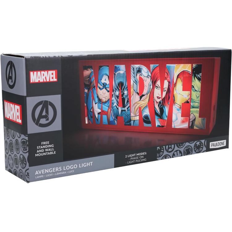 Paladone Lampada Marvel Avengers Logo Light Led Luce Illuminazione Tavolo Parete