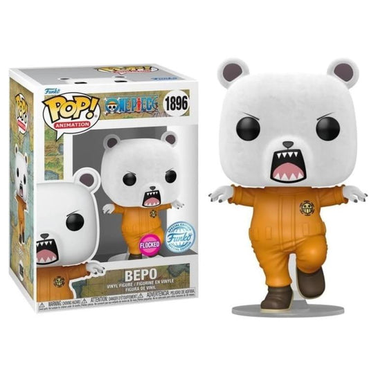Funko Pop One Piece -1896 Bepo (Flocked) (Exclusive) Vinile Figure Special 9 Cm