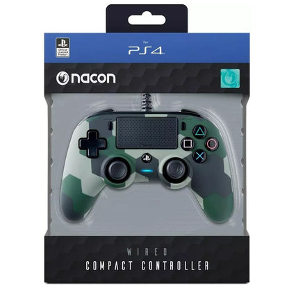 Nacon Controller Wired Pad Playstation 4 Ps4/Pc Joypad Cablato Usb (Green Camo)