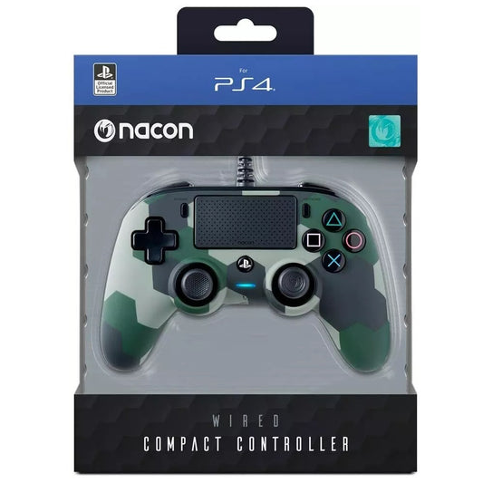 Nacon Controller Wired Pad Playstation 4 Ps4/Pc Joypad Cablato Usb (Green Camo)