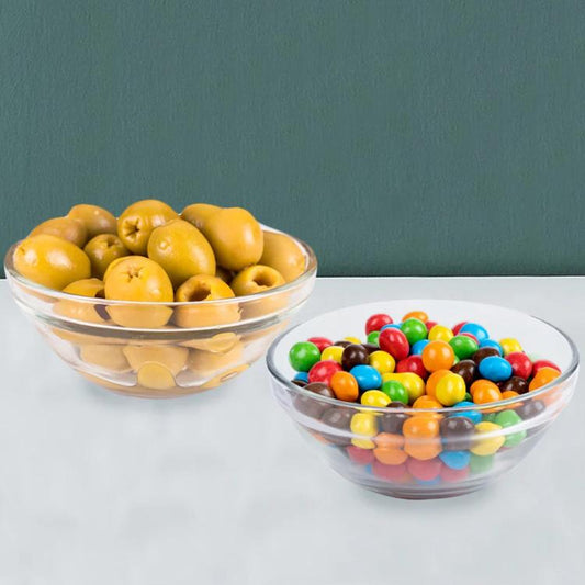 Set 3Pz Ciotole Vetro Antipasto Ciotoline Salse Aperitivo Snack Insalatiera Ø6Cm