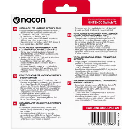 Nacon Cooling Fan Kit Ventilazione Raffreddamento per Docking Nintendo Switch 2