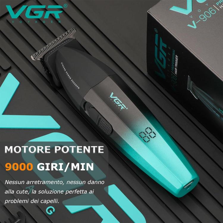 Vgr Salon Series V906 Regolabarba Rasoio Trimmer Regola Barba Super Zero Display