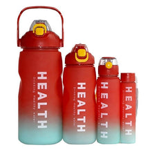 Set 4 Borraccia Sportiva Graduata Motivazionale 3.3L /1.5L/ 0.8L/0.28L con Cannuccia, Set di 4 Bottiglie per Acqua e Bevande, Grande Capacità, senza BPA, Portatile, per Campeggio, Fitness, Sport, Calcio, Pallavolo, Viaggio, Ufficio