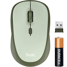 Trust Mouse Yvi+ Silent Wireless Compatto Ambidestro Ottico 1600 Dpi Eco Green