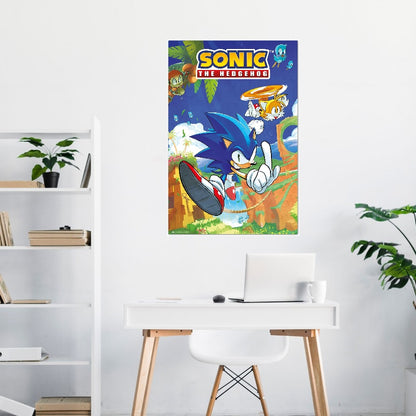 Maxi Poster - Sonic the Hedgehog: (SONIC & TAILS) da Parete Incorniciabile 91x61 cm Carta Lucida Licenza Ufficiale Nerd Gamers Videogame Nintendo, Playstation, Sega, Xbox, Atari