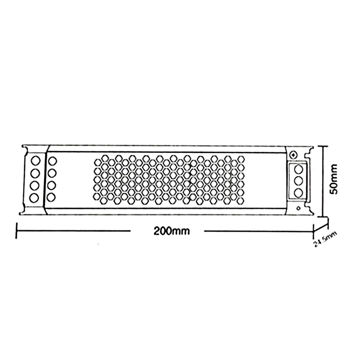 ALIMENTATORE SLIM STABILIZZATO 12V 200W TRASFORMATORE 25MHA PER TELECAMERE E LED