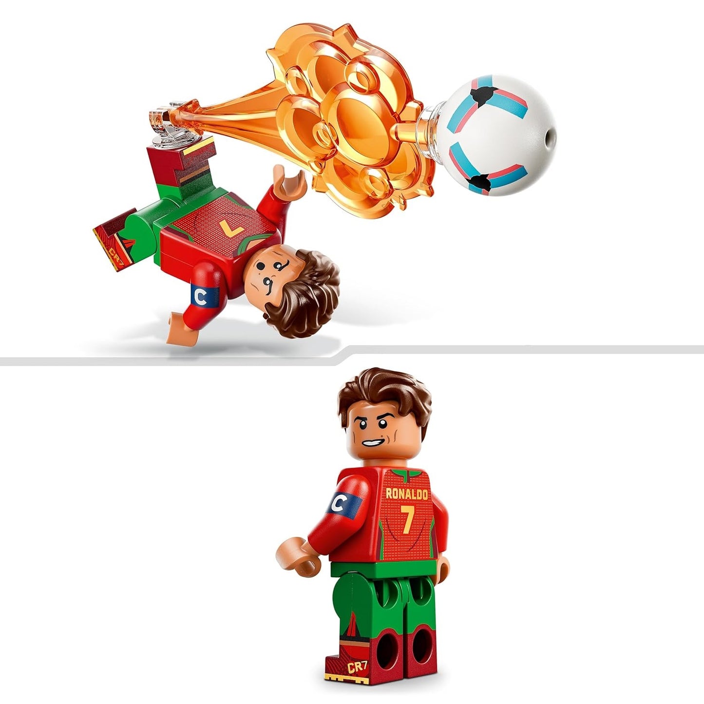 LEGO Editions 43012 (Cristiano Ronaldo) Highlights Leggenda del Calcio - 490 pcs Kit Modellismo con Action Figure 3D da Esposizione - Giocattolo Decorazione Cameretta - Regalo per Bambini e Bambine da 10 Anni e Fan Adulti (World Cup 2026)