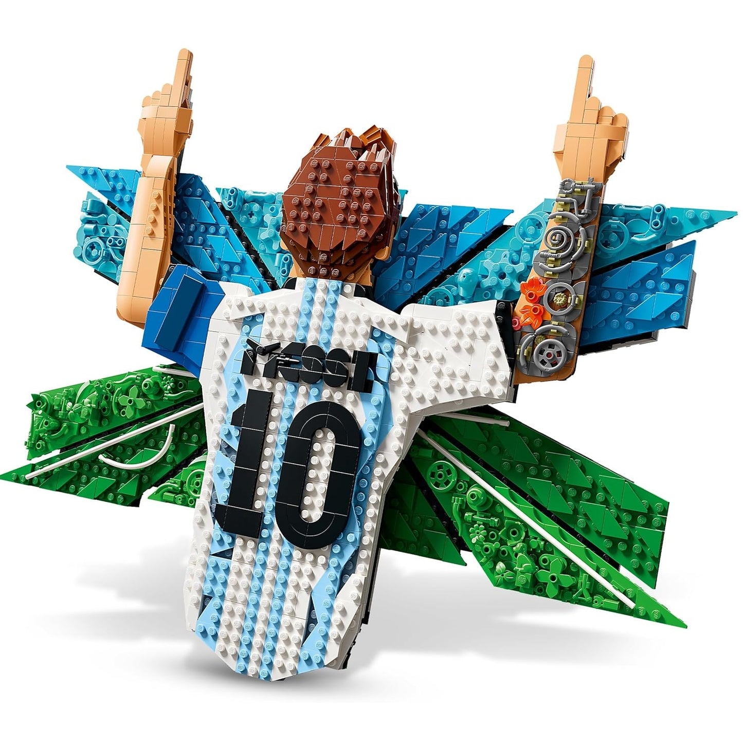LEGO Editions 43018 (Lionel Messi – Celebrazione) Set Wall Art 1427 pcs Kit Modellismo per Action Figure 3D da Esposizione - Giocattolo Decorazione Cameretta - Regalo per Bambini e Bambine da 10 Anni e Fan Adulti Sport Calcio (World Cup 2026)