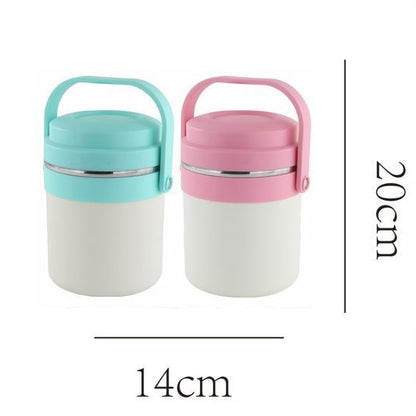 Portavivande Thermos Contenitore Porta Pranzo Termico Acciaio Borsa Termica 2 Lt
