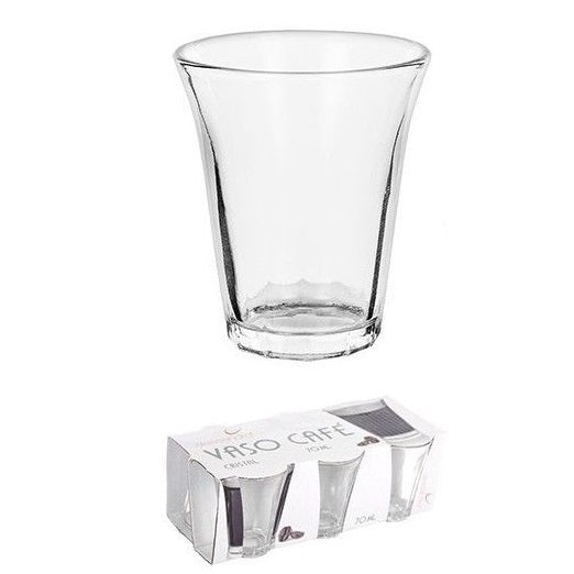 CAFE - 6 BICCHIERI TAZZINE PER CAFFÈ ESPRESSO VETRO TRASPARENTE SHOT CICCHETTI