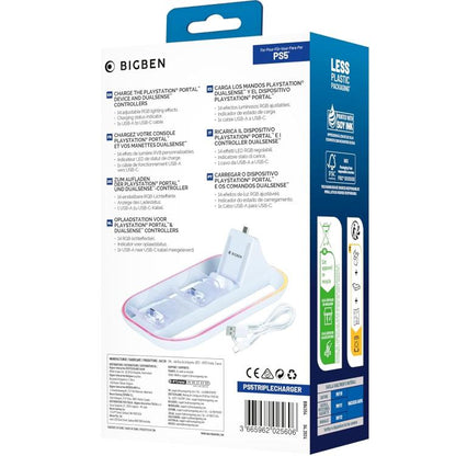 BIGBEN SUPPORTO BASE RICARICA PER PLAYSTATION PORTAL +2 CONTROLLER DUALSENSE PS5