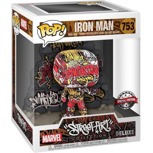 Funko Pop ! Marvel Street Art Collection Deluxe - Iron Man (753) Special Edition