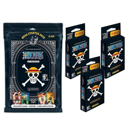 Panini One Piece 25Th Anniversary Mega Starter Album +12 Bustine +8 Card Limited