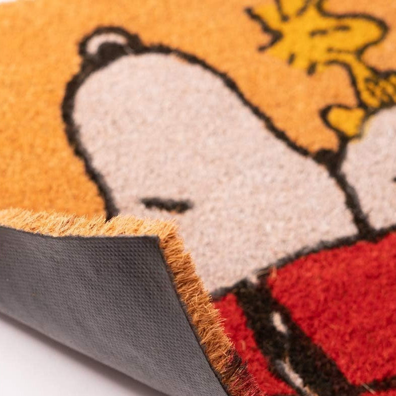 Zerbino (Snoopy Peanuts) Tappeto per Ingresso da Esterno e Interno Cocco Divertente Cameretta Bagno con Base in PVC Antiscivolo 40X60 cm